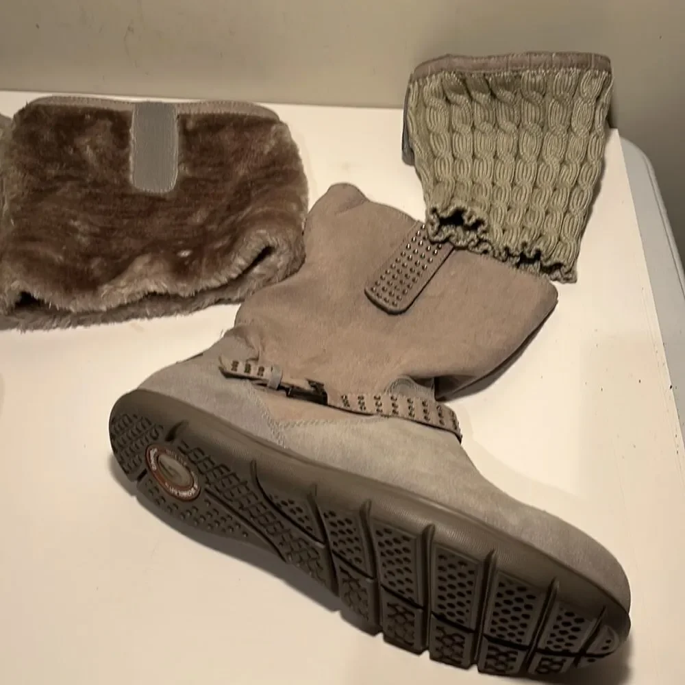 Cheeks by Tony Little leather faux fur  3 in 1 boots